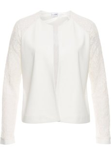 Куртка с кружевными рукавами (цвет белой шерсти) Bonprix