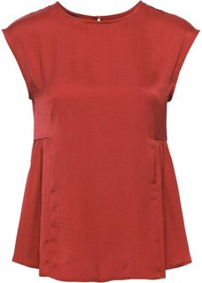 Сатиновая блузка (кирпично-красный) Bonprix