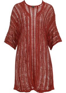Ажурный кардиган (кирпично-красный) Bonprix