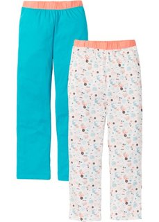 Трикотажные брюки (2 шт.) (бирюзовый/с рисунком) Bonprix