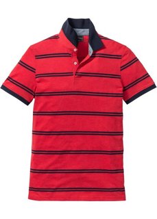 Футболка-поло Regular Fit (темно-красный в полоску) Bonprix