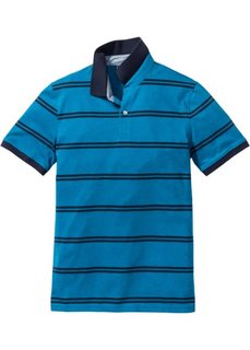Футболка-поло Regular Fit (серо-синий в полоску) Bonprix
