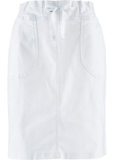 Эластичная юбка-карандаш (белый) Bonprix