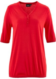 Футболка с рукавами до локтя (красный) Bonprix