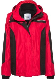 Непромокаемая куртка 3 в 1 (красный/черный) Bonprix