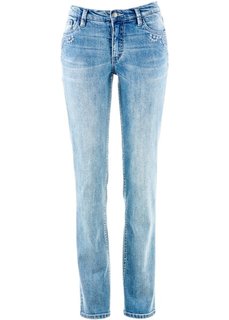 Прямые джинсы-стретч, низкий рост K (голубой) Bonprix
