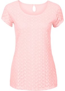 Кружевная футболка (коралловый) Bonprix