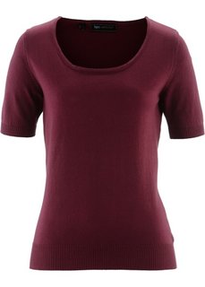 Пуловер с коротким рукавом (кленово-красный) Bonprix
