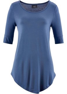 Удлиненная вискозная футболка (индиго) Bonprix