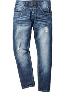 Джинсы Loose Fit Tapered, 32 (синий «потертый») Bonprix