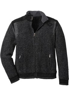 Кардиган Regular Fit (черный/дымчато-серый) Bonprix