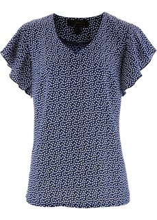 Блузка (темно-синий/белый в горошек) Bonprix