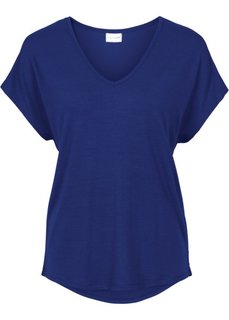 Футболка с рукавами летучая мышь (синий) Bonprix