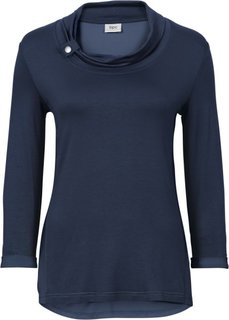 Футболка с рукавом 3/4 (темно-синий/индиго) Bonprix