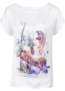 Футболка (белый с рисунком) Bonprix