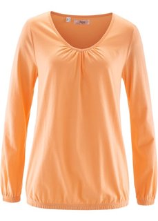 Футболка с длинным рукавом (абрикосовый) Bonprix