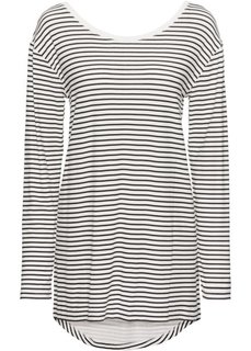 Удлиненная футболка с длинными рукавами (черный/белый в полоску) Bonprix