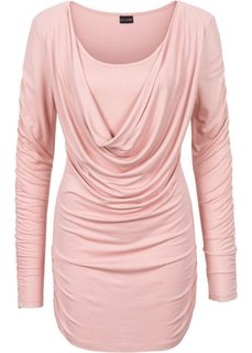 Футболка с длинными рукавами (винтажно-розовый) Bonprix
