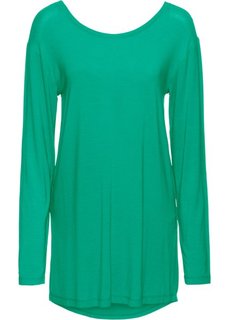 Удлиненная футболка с длинными рукавами (нефритовый) Bonprix