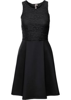 Платье из материала под неопрен (черный) Bonprix