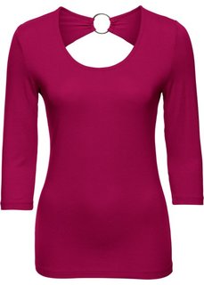 Футболка с вырезом на спине (красная ягода) Bonprix