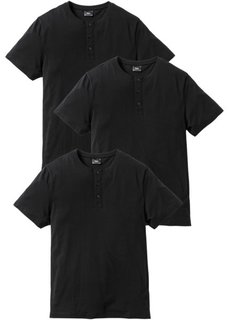 Футболка Regular Fit (3 шт.) (черный + черный + черный) Bonprix