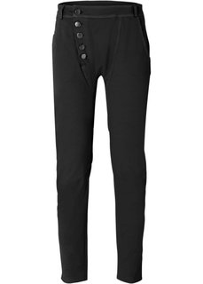 Хлопчатобумажные брюки-стретч (черный) Bonprix