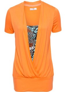Футболка 2 в 1 с рукавом 1/2 (нектариновый) Bonprix