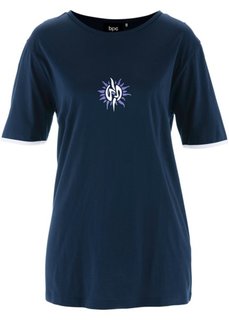 Футболка (темно-синий/белый) Bonprix