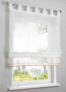 Римская штора Эмили (1 шт.), петли (белый/кремовый) Bonprix