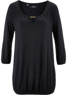 Футболка с рукавом 3/4 (черный) Bonprix