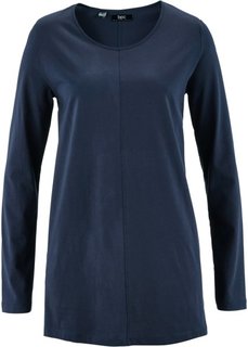 Футболка с рельефным швом (темно-синий) Bonprix