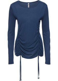 Футболка с драпировками (насыщенно-голубой) Bonprix