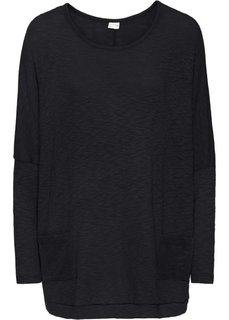 Футболка в стиле оверсайз (черный) Bonprix