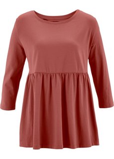 Футболка с рукавом 3/4 (бордово-коричневый) Bonprix