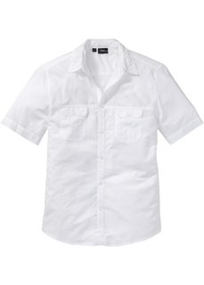 Рубашка Regular Fit с короткими рукавами (белый) Bonprix