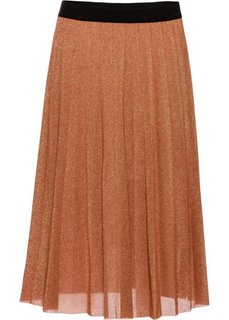 Плиссированная юбка (медный/медный металлик) Bonprix