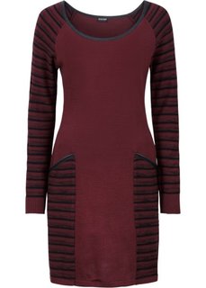 Вязаное платье (кленово-красный/черный) Bonprix