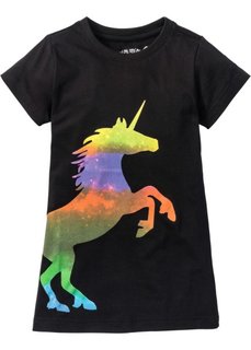 Футболка с модным принтом (черный) Bonprix