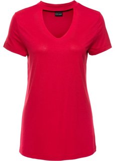Классика гардероба: футболка с чокером (красный) Bonprix