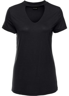 Классика гардероба: футболка с чокером (черный) Bonprix