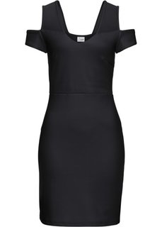 Платье с открытыми плечами (черный) Bonprix