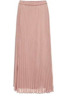 Длинная плиссированная юбка (розовый) Bonprix