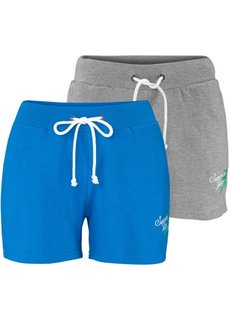 Трикотажные шорты (2 шт.) (морская синь/светло-серый меланж) Bonprix