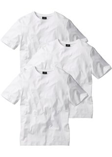 Классическая футболка (3х белый) Bonprix
