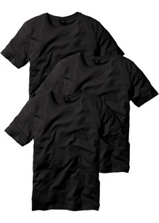 Классическая футболка (3х черный) Bonprix