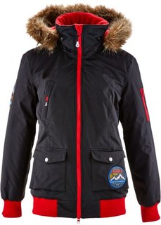 Функциональная теплая куртка с капюшоном (черный) Bonprix