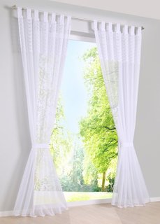 Гардина Дарина (1 шт.), петли (белый) Bonprix