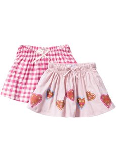 Трикотажная юбка для Октоберфеста (2 шт.), Размеры  80/86-128/134 (нежно-розовый +ярко-розовый в клетку) Bonprix