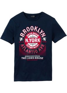 Футболка Slim Fit (темно-синий) Bonprix